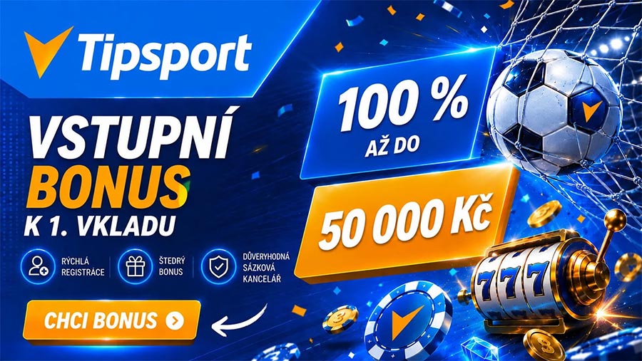 100% bonus k vkladu až 50 000 Kč